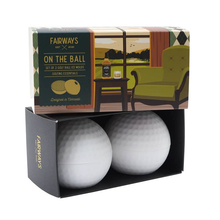CGB Giftware - Wholesale Ice Tray/Mold - Fairways Set of 2 Golf Ball Ice Moulds In Gift Box