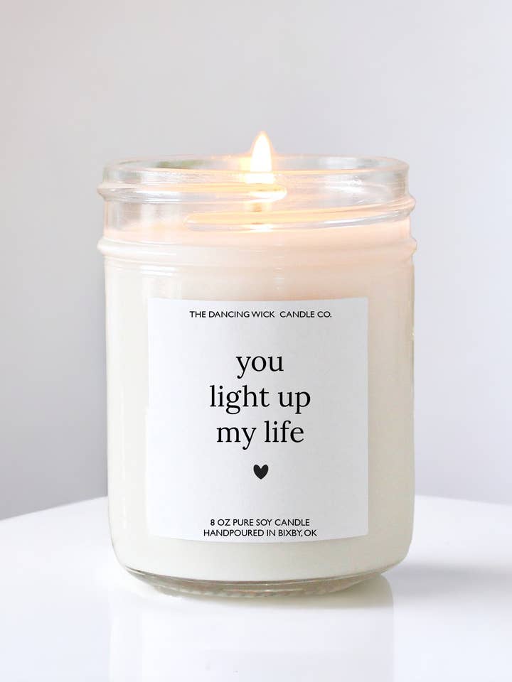 You Light Up My Life – Gift Candle for Someone Special for wholesale by THE DANCING WICK CANDLES