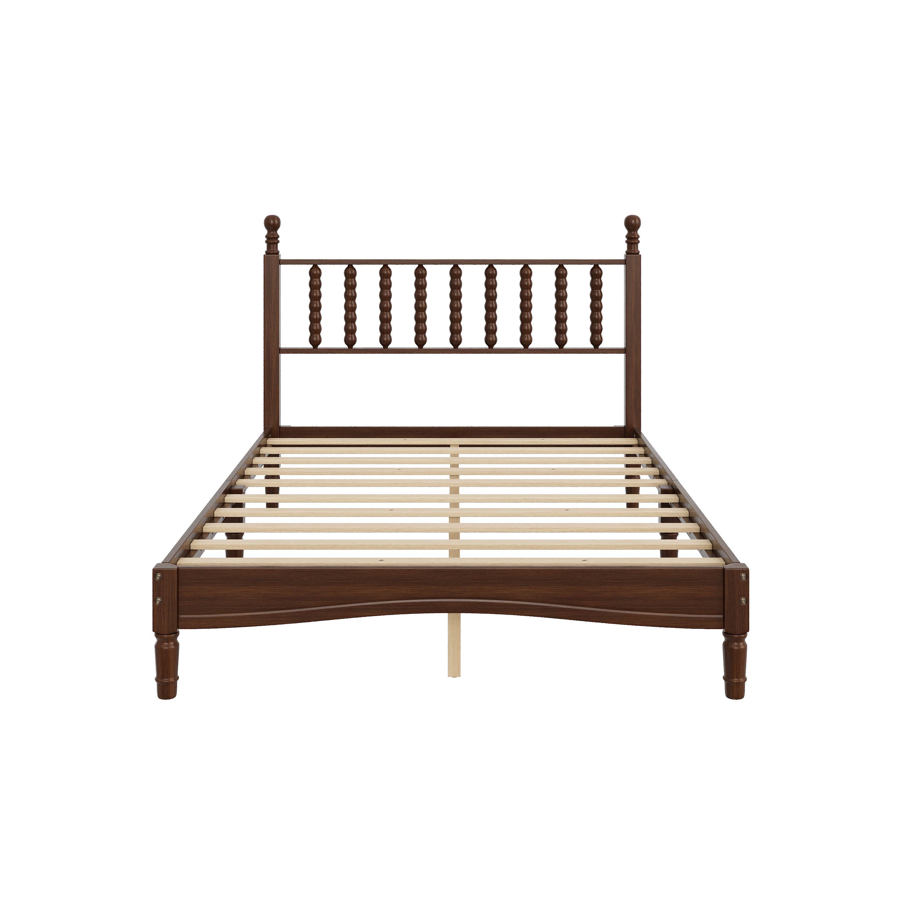 39F Inc. - Wholesale Bed - Retro Wood Platform Bed King/Queen/Full & Nightstand, Walnut14
