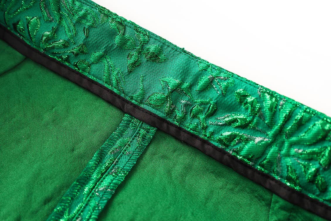Vert Ensemble de costume jacquard luxueux vert élégant en vente sur Faire12