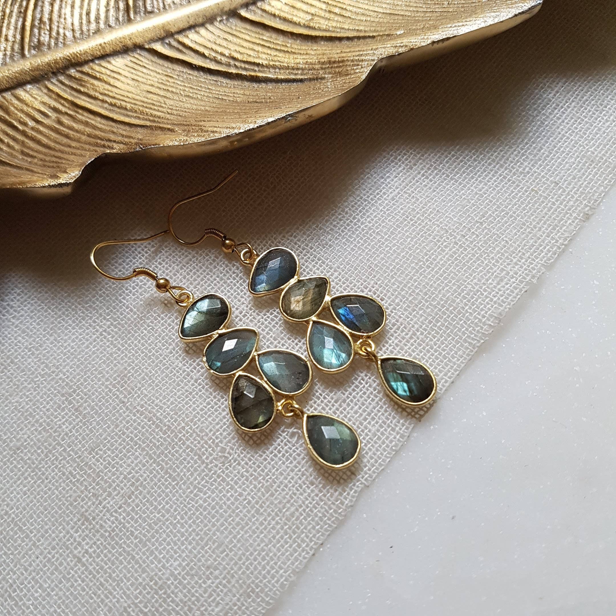 GINANDGER - Wholesale Dangle Earrings - EARRINGS LABRADORITE MAYRA1