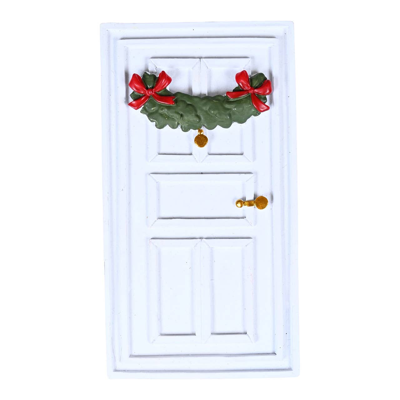 Wurm - Wholesale Christmas Decoration - Elf door with garland made of poly, white (W/H/D) 8x15x1cm0