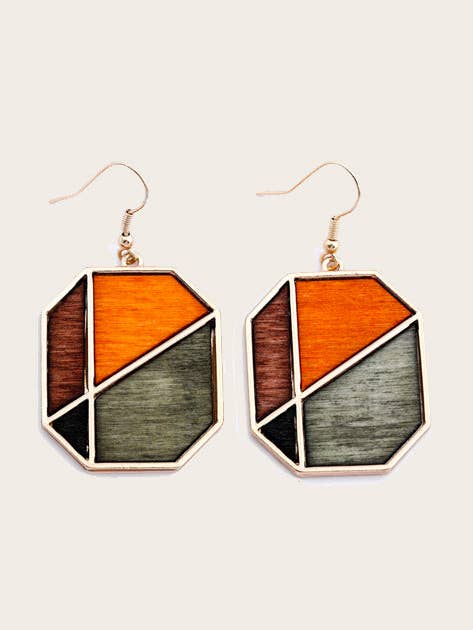 Brincos femininos de madeira Astrance por atacado de Wood&Chic