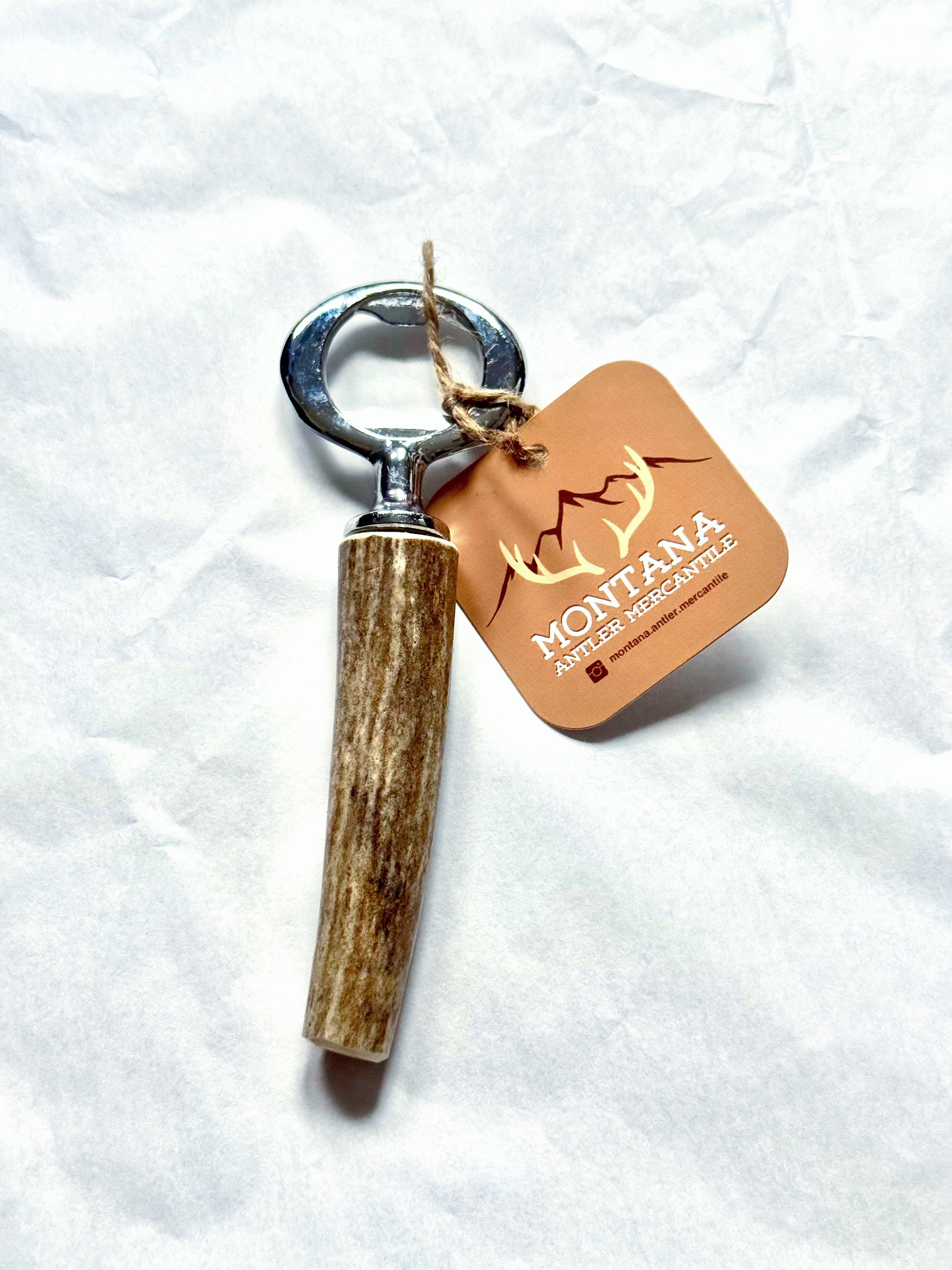 Montana Antler Mercantile - Wholesale Bottle/Wine Opener - Antler Bottle Opener – Rustic Barware – Made in Montana4