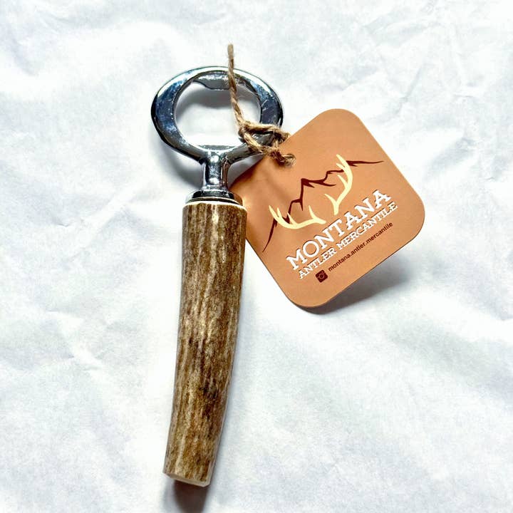 Montana Antler Mercantile - Wholesale Bottle/Wine Opener - Antler Bottle Opener – Rustic Barware – Made in Montana4