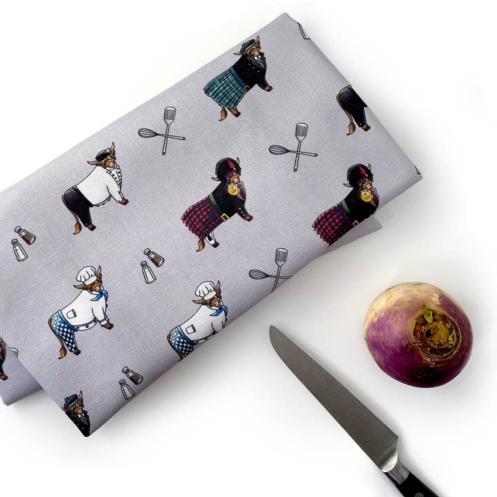 Highland Cow Tea Towel for wholesale by Yeti Cards & Gifts