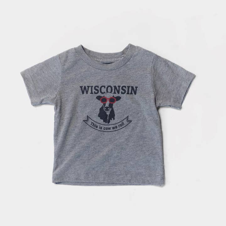 This Is Cow We Roll Wisconsin Youth Graphic Tee for wholesale by Giltee