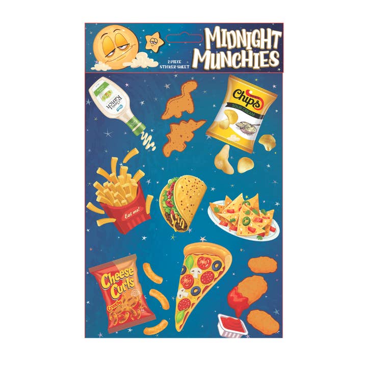 Midnight Munchies 2 Pack Sticker Sheet for wholesale by Kalan