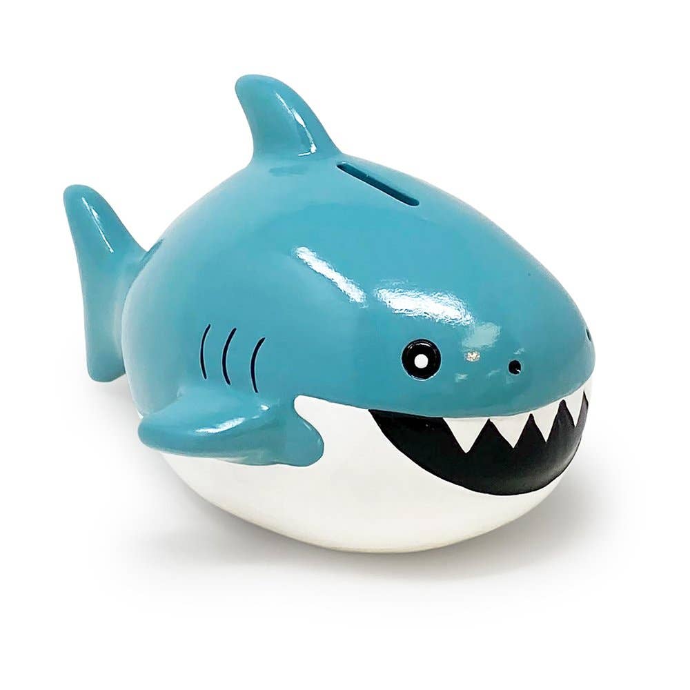 Isaac Jacobs International - Wholesale Money/Piggy Bank - Kids & Baby - Isaac Jacobs Ceramic Shark Coin Bank, Fish Piggy Bank0
