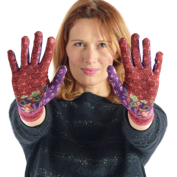 Dub & Drino - Wholesale Gloves - Women's - Séraphin bamboo printed gloves