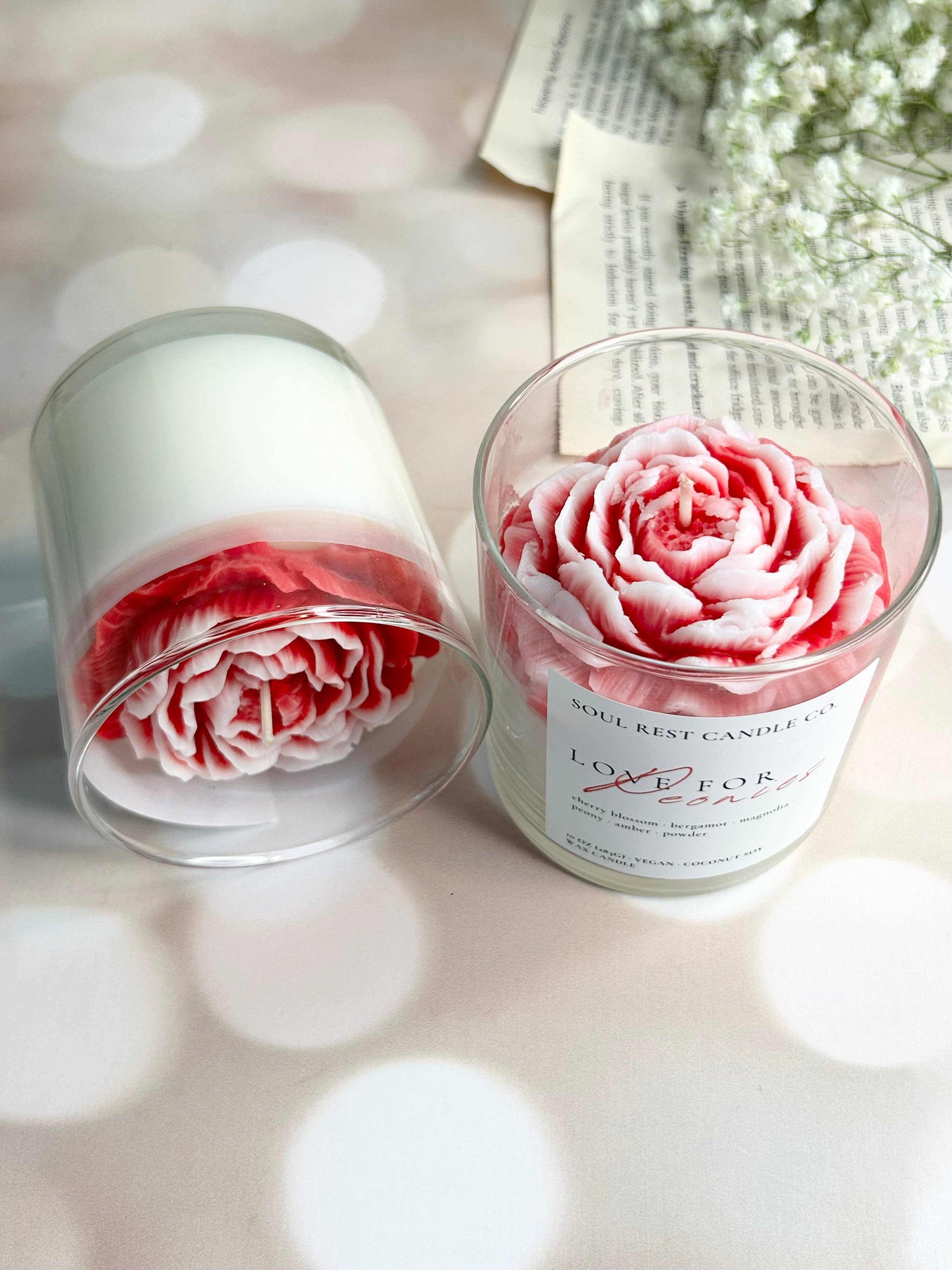 Soul Rest Candle Co. - Wholesale Jar/Filled Candle - Love for Peonies 10oz candle4