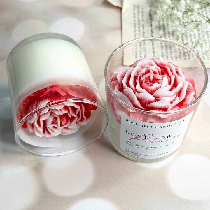 Soul Rest Candle Co. - Wholesale Jar/Filled Candle - Love for Peonies 10oz candle4