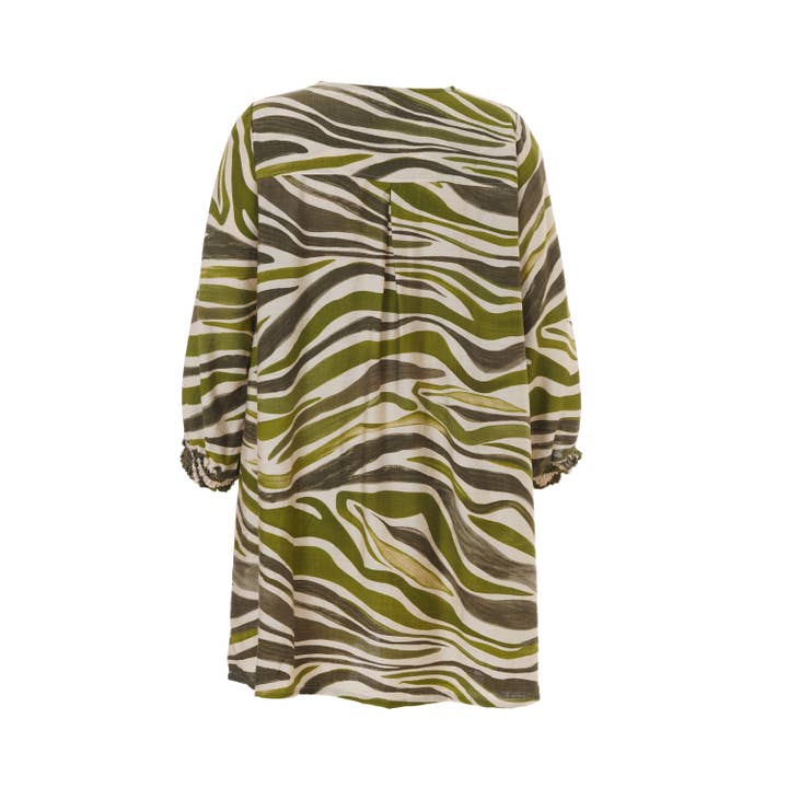Offwhite with green pattern Silsa Tunic for wholesale on Faire