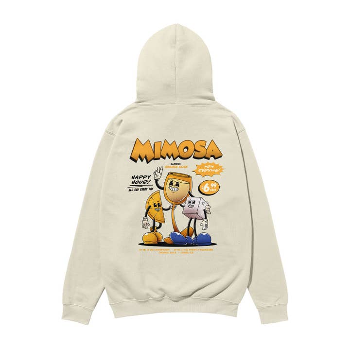 Sudadera con Capucha Orgánica Pesada Mimosa Piedra para venta al por mayor de Weekend Concept