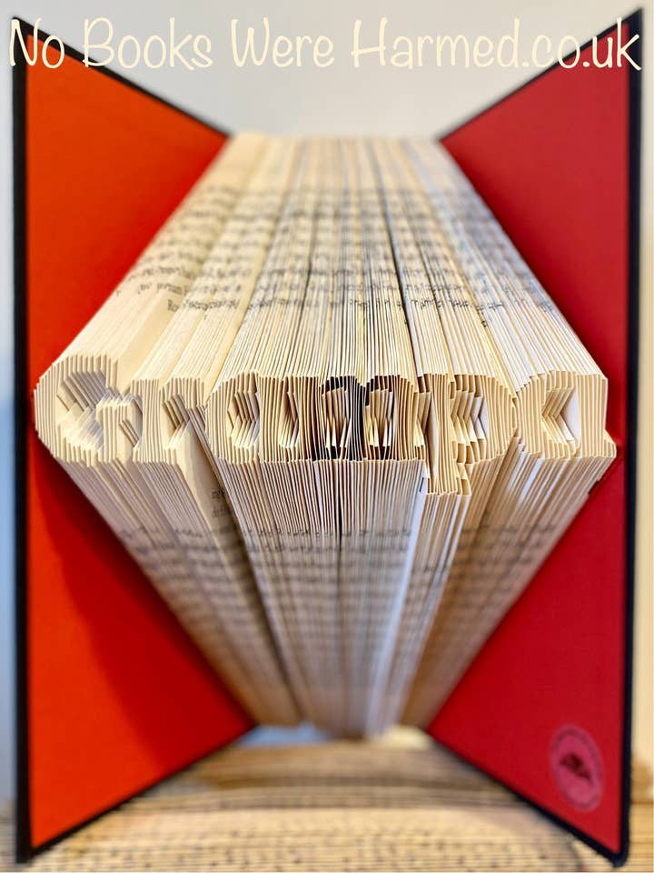 Mini "Grampa" Hand Folded Book Art Sculpture Gift for wholesale by No Books Were Harmed.co.uk