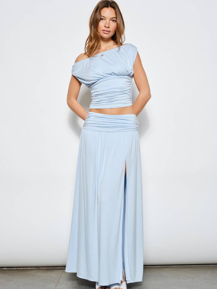 JUPE LONGUE FARRAH FRONCÉE pour la vente par Pretty Garbage