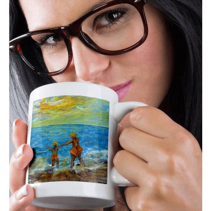 3dRose - Wholesale Coffee Mug - 3dRose, Surfs Up, kids play at the beach, Mug9