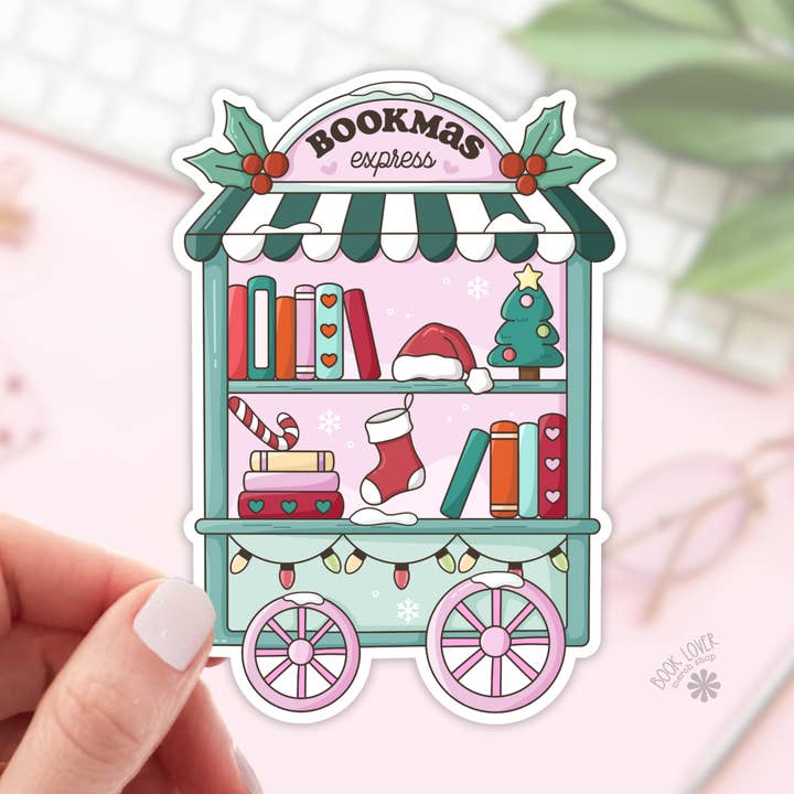 Bookmas Express Stickers / Christmas Bookish Stickers / Book for wholesale by Book Lover Merch Shop