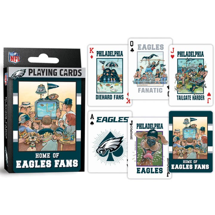 Masterpieces Puzzles - Wholesale Playing Cards - Philadelphia Eagles Fan Deck Playing Cards - 54 Card Deck2
