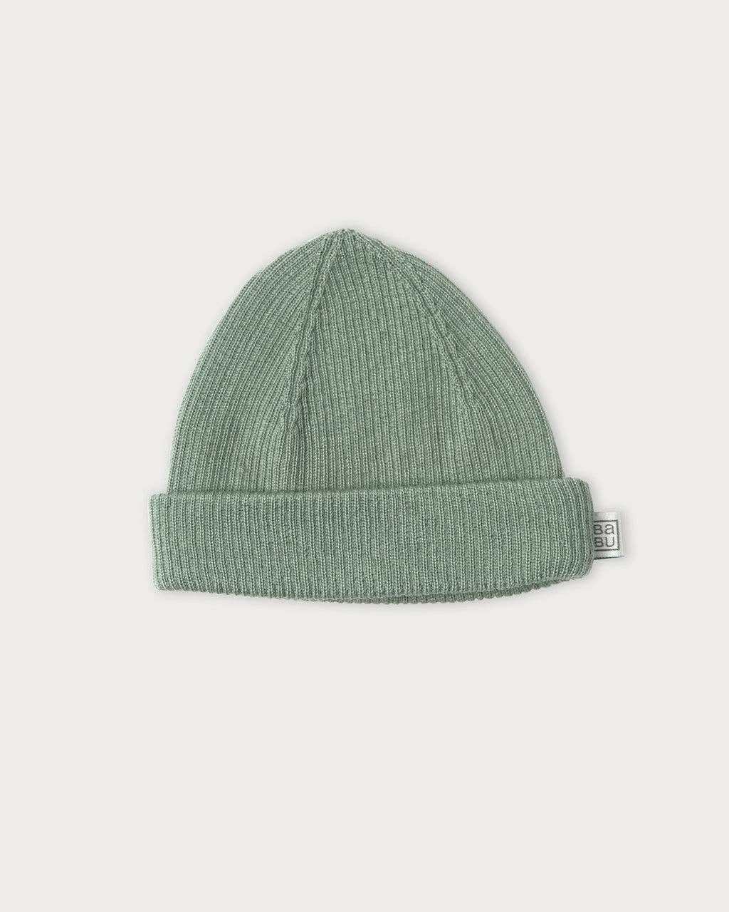 Babu - Wholesale Beanie - Kids - Merino Ribbed Beanie - Sage0
