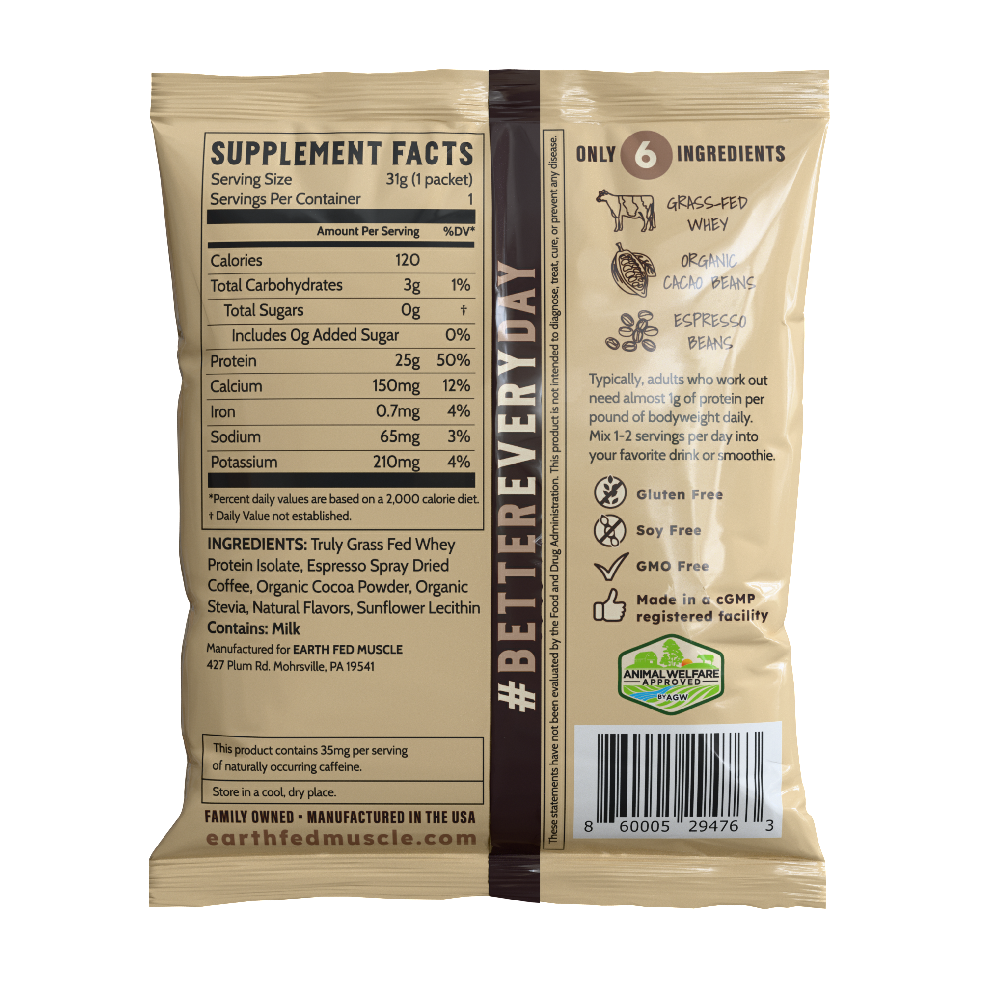 Earth Fed Muscle - Wholesale Protein/Superfood Powder - Single Serving Whey Protein Packs6