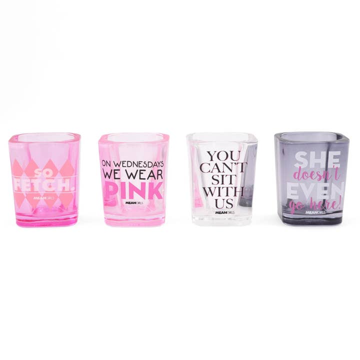 Vasos de chupito de 2 onzas con frases de Chicas Malas | Juego de 4 para venta al por mayor de Toynk