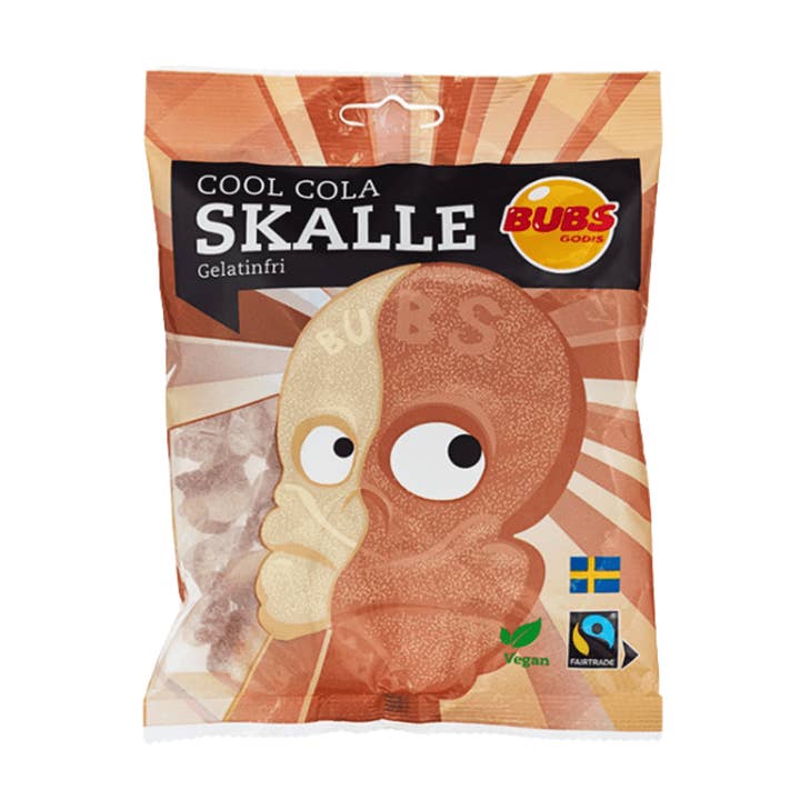 BUBS Cool Cola Skulls – 90g Bag for wholesale by Nordicbangers - Swedish Candy Supply