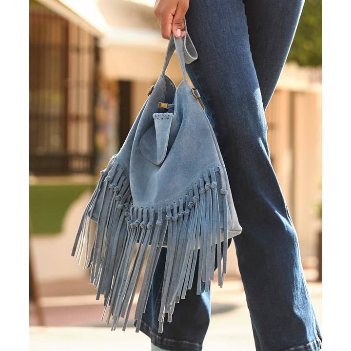 Joe Browns - Wholesale Shoulder Bag - Women's - No Limits Suede Tassel Boho Bag