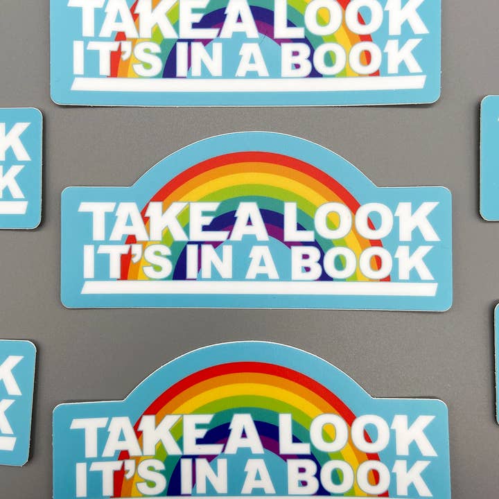 The Red Swan Shop - Wholesale Sticker - Vinyl Decal - Take A Look - Reading Rainbow1
