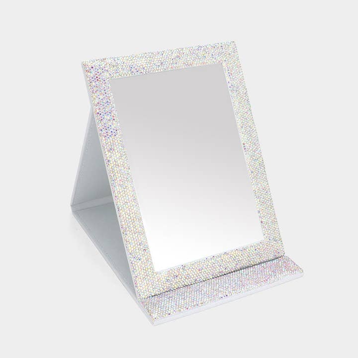Sensibling Corp. - Wholesale Makeup Mirror - Bling Studded Folding Makeup Mirror1