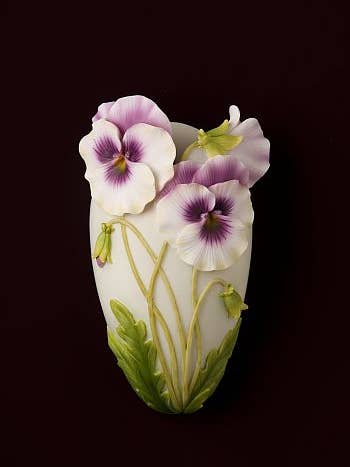Pansy Wall Vase (minimum of 2 Per Design) for wholesale by Ibis and Orchid Design