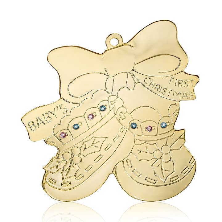 Baby's First Crystal Christmas Booties Ornament for wholesale by Gloria Duchin