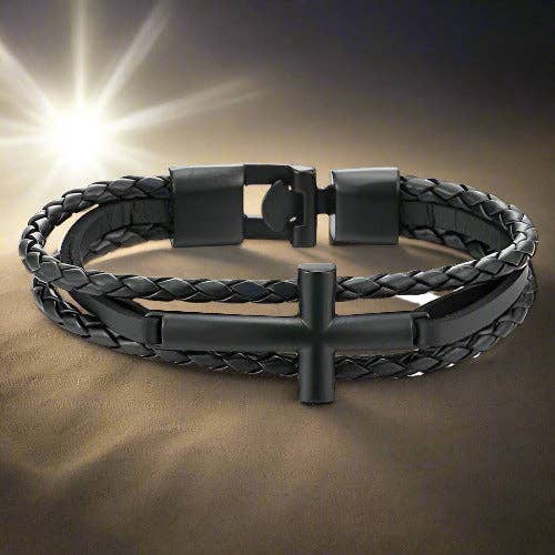 Sort Vandret Sidevejs Lateralt Kryds Brun Flettet for engroshandel hos WoodWristCo