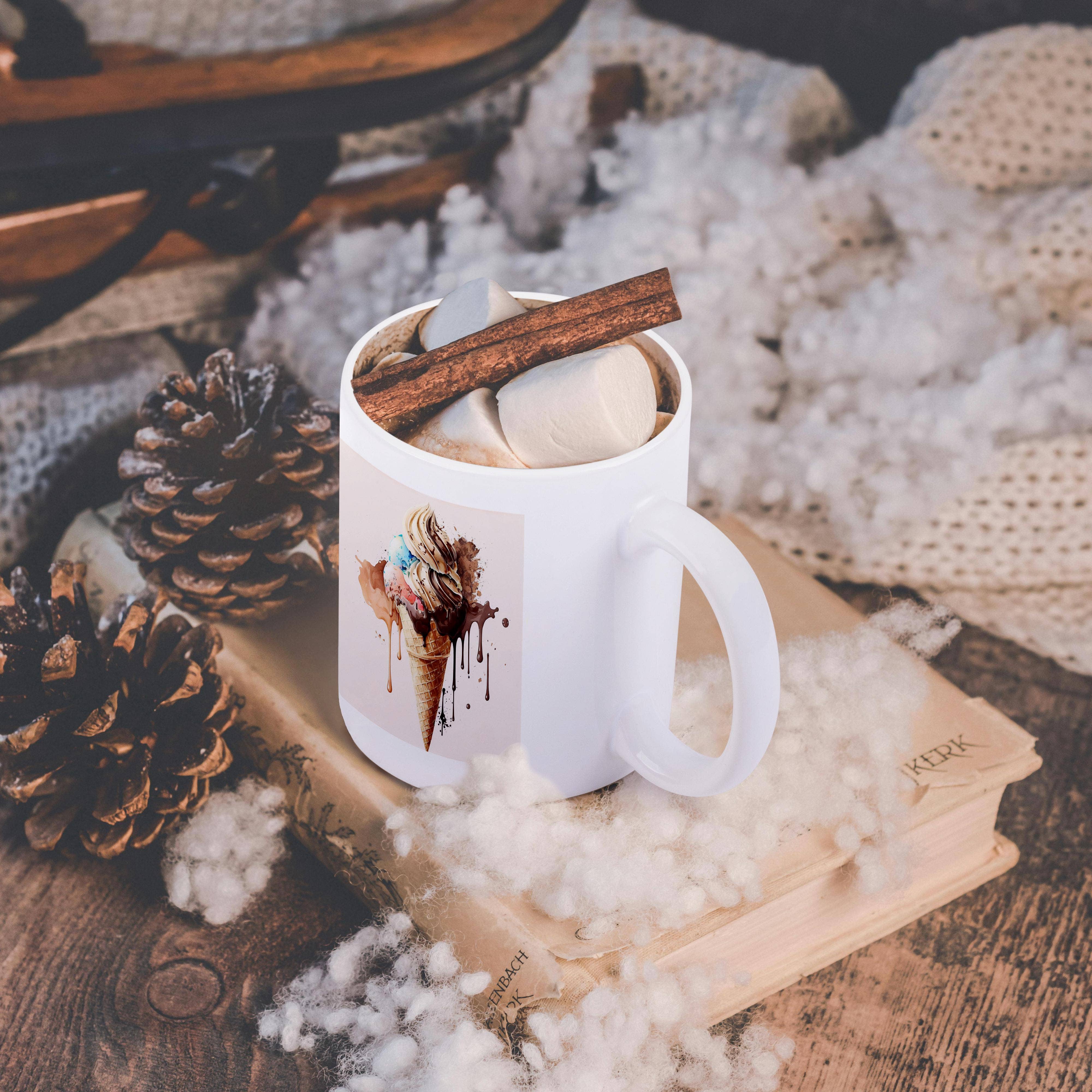 3dRose - Wholesale Coffee Mug - 3dRose, Ice Cream Cone Of Ice Cream Illustration, Mug11