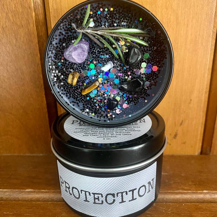 Raven’s Hearth - Wholesale Travel Candles - Protection Candle | Sandalwood & Lavender | Vegan