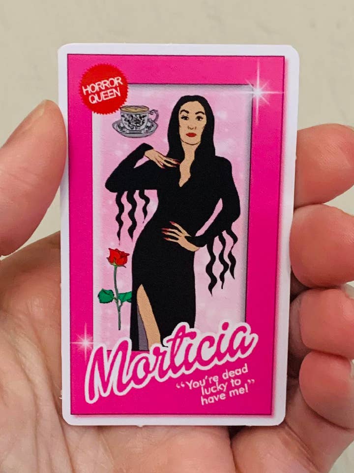 Morticia Horror Doll- Horror Dolls Stickers/Magnet for wholesale by Oily Graphic Creations