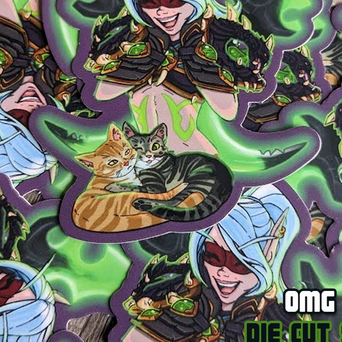 OMG Kitties Klistermärke för wholesale av Robot Dragon Studios