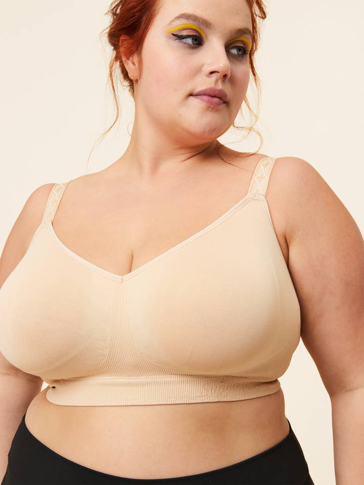 Sugar Candy Basic Seamless Wire Free Bralette - Beige for wholesale on Faire41