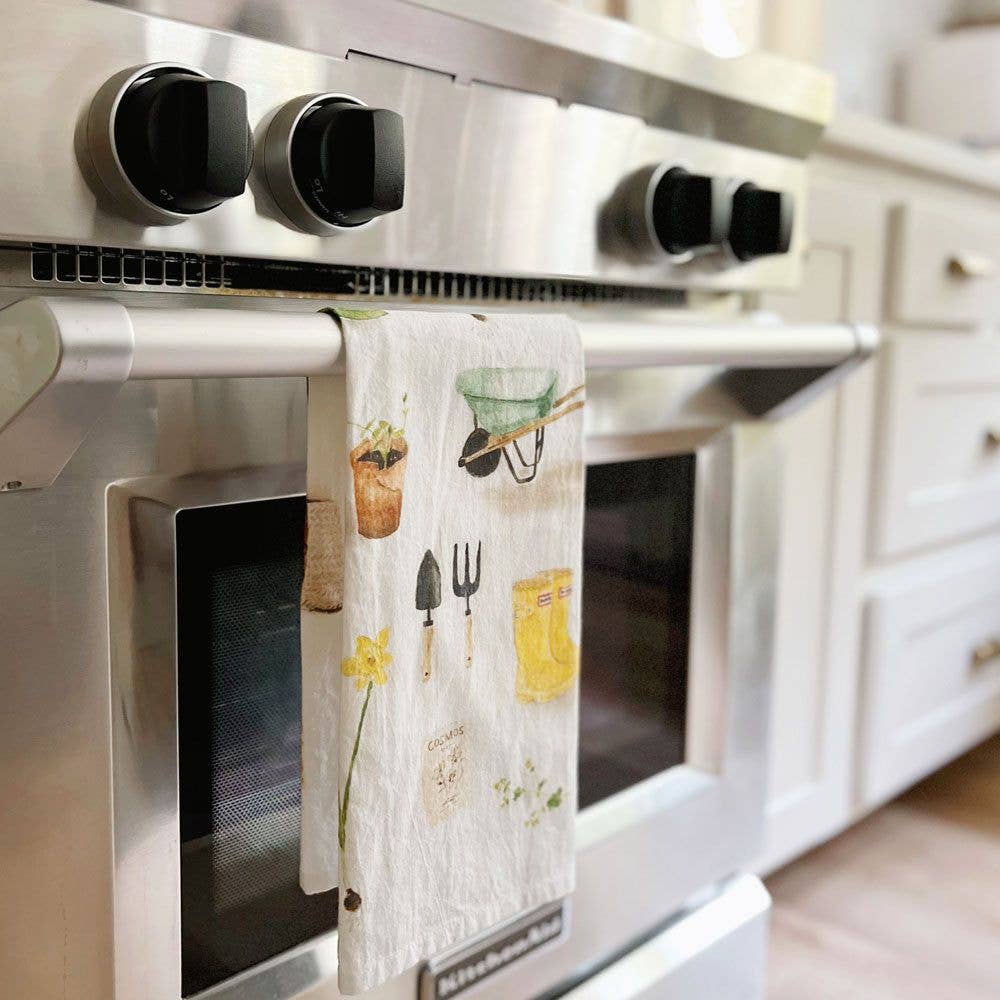 emily lex studio - Venta al por mayor Paños de cocina - Paño de cocina de algodón con ilustraciones de jardinería3