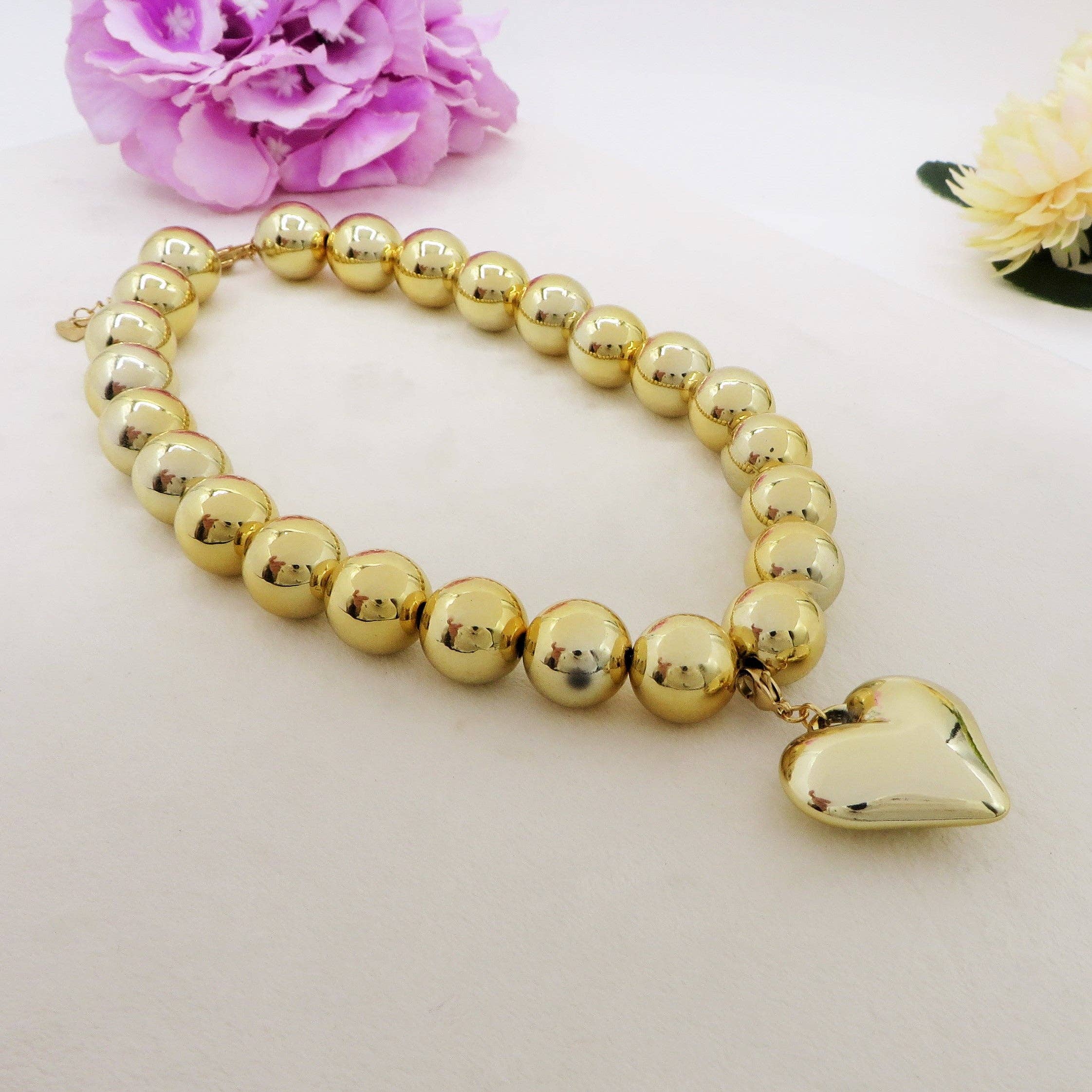 Daemon srls – wholesale Beaded/pearl necklace – MAXI PEARLS BIG LOVE -  Collana perle XL + cuore' BOMBE'5