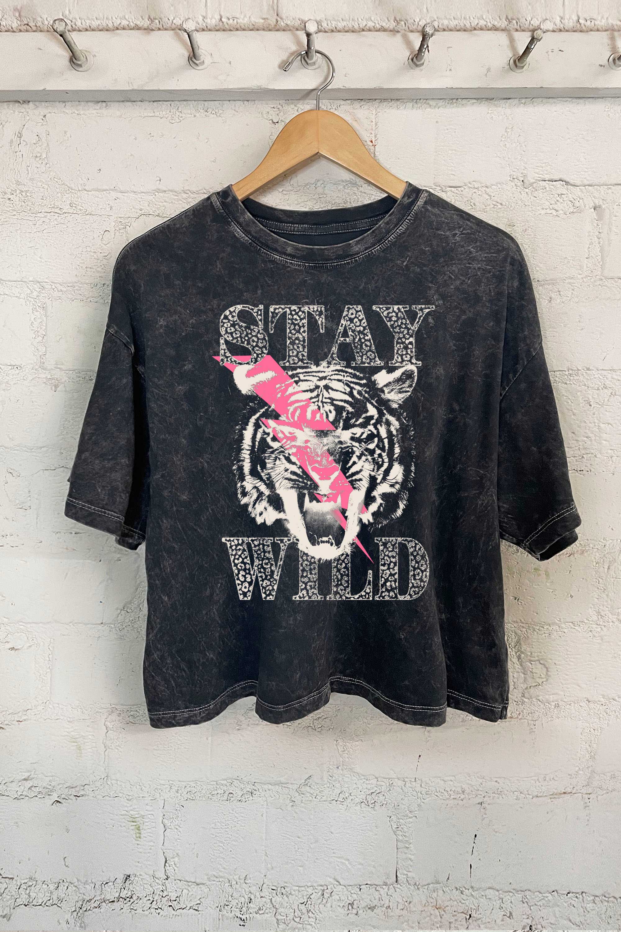 Rustee Clothing – Engroshandel T-shirt med print - Dame – Bliv vildt0