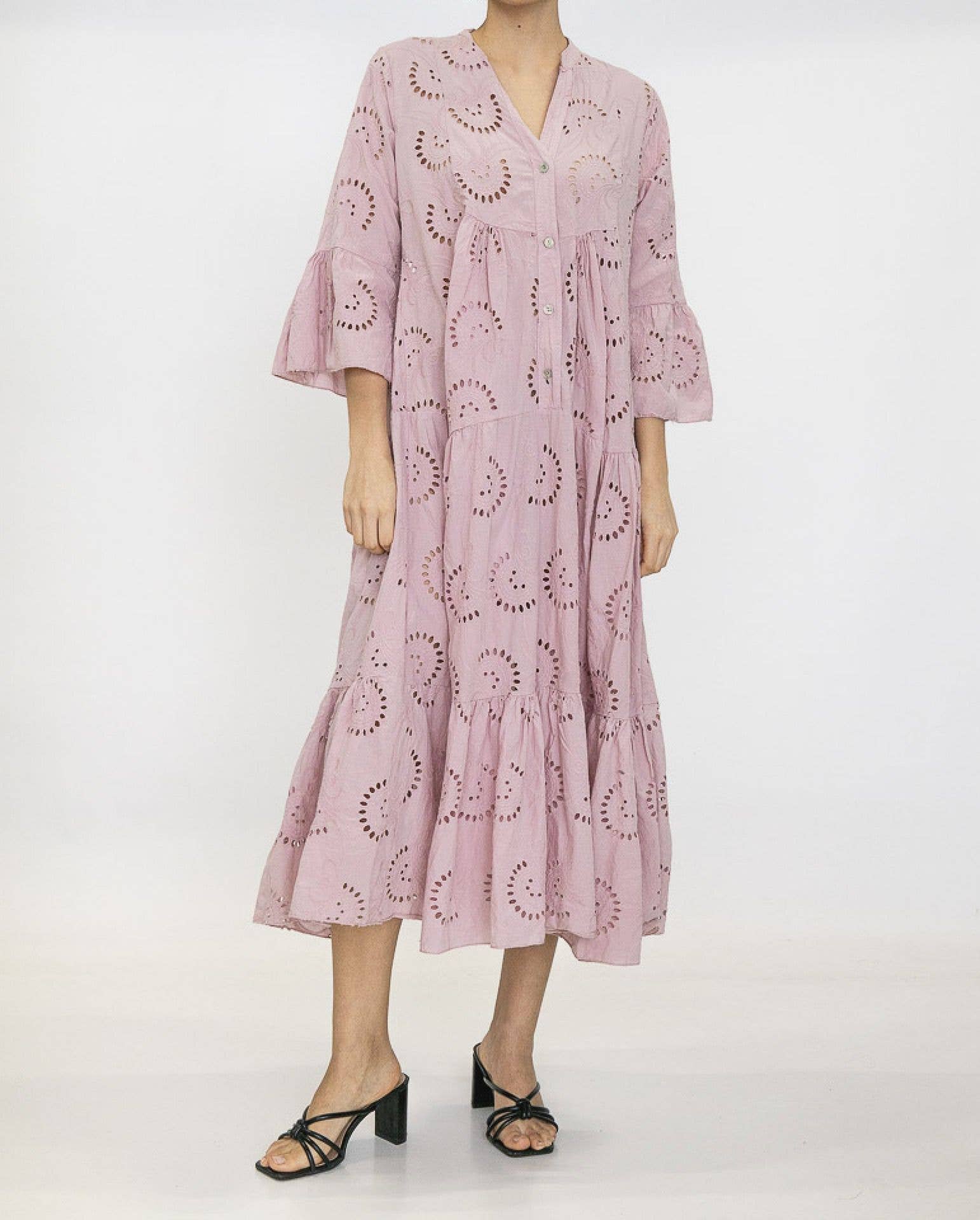 Happy look - Vente Robe – femme - Longue robe en broderie anglaise 6