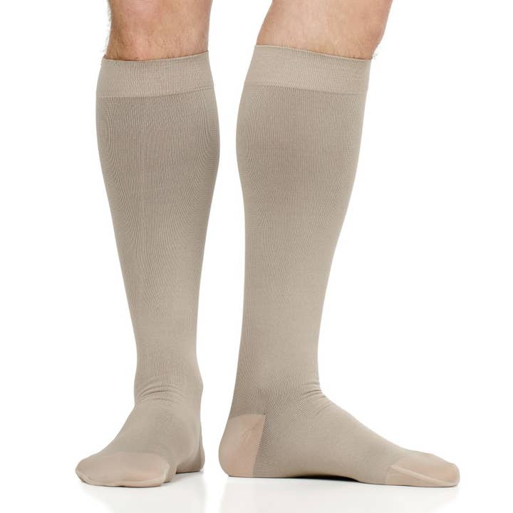 Najou Chaussettes de compression en nylon anti-humidité 20-30mmHg Cashew uni en vente sur Faire2