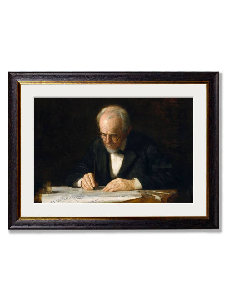 c.1882 The Writing Master - Thomas Eakins for wholesale by T A Interiors Wall Art & Mirrors