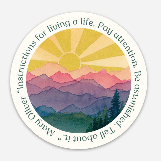 Autocollant Citation Paysage avec Soleil - Art Aquarelle pour la vente par Shelby Thayne Art