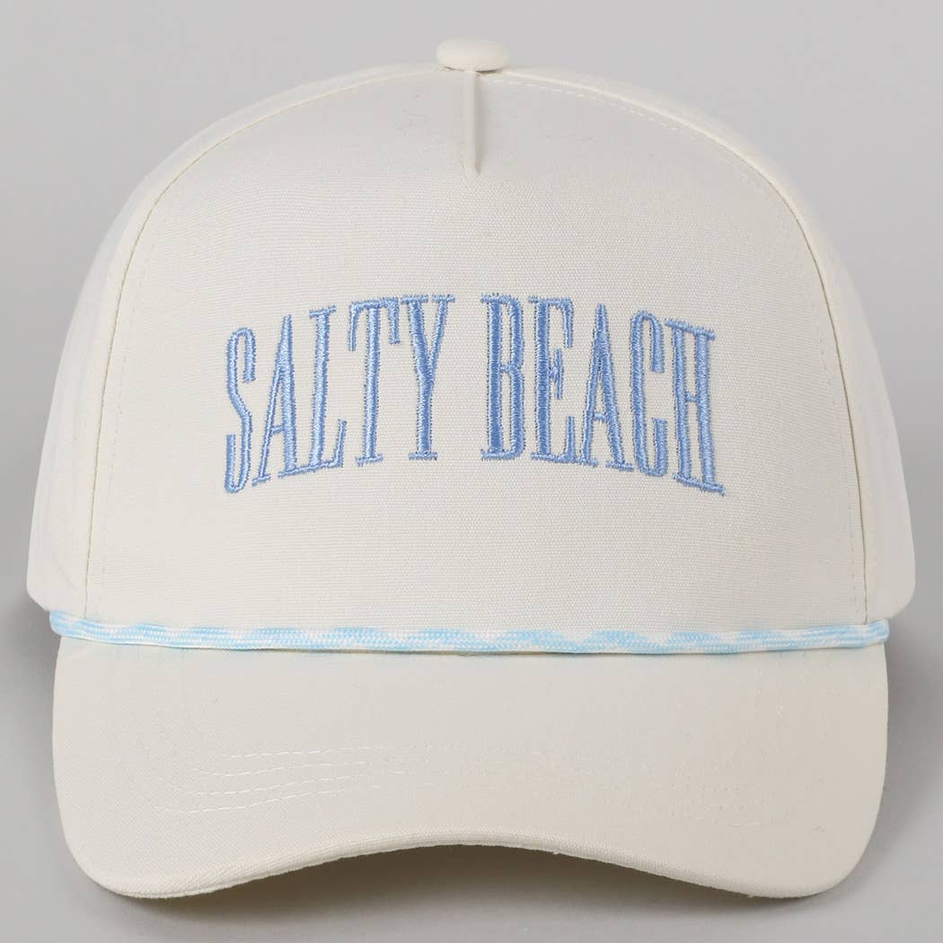 Fashion City - Vendita all'ingrosso Cappellino  da camionista - Unisex - Cappello Trucker Ricamato con Scritta SALTY BEACH0
