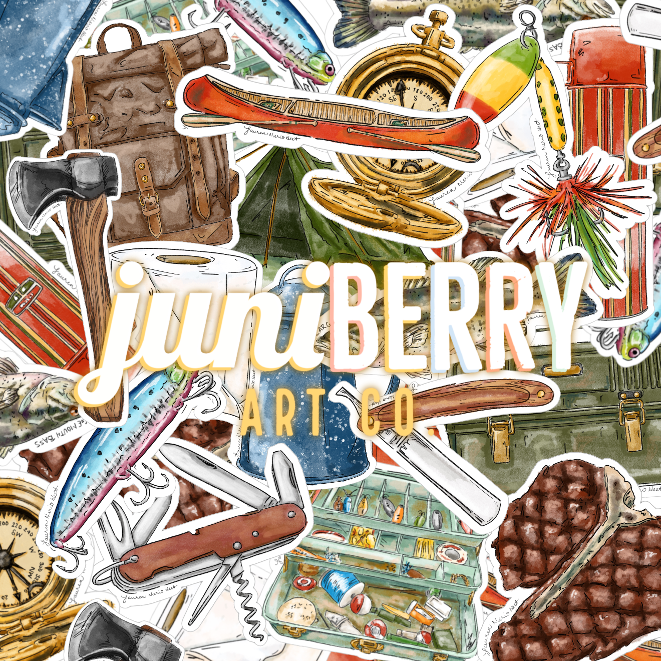 Juniberry Art Co - Wholesale Sticker - Pocket Knife/ Swiss Army/ Gadgets  - vinyl sticker1