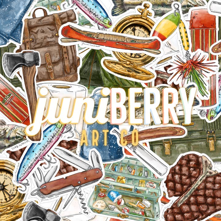 Juniberry Art Co - Wholesale Sticker - Pocket Knife/ Swiss Army/ Gadgets - vinyl sticker1