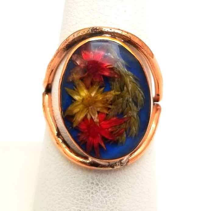 Costello International - Wholesale Cocktail/Statement Ring - Wildflower Terrarium Pure Copper Rings