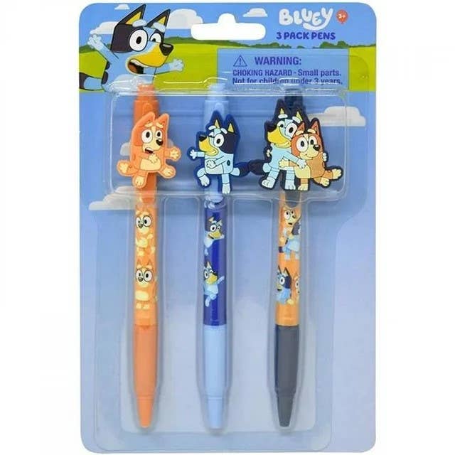 The Zoofy Group , LLC - Wholesale Pen - BLUEY 3 PACK PENS